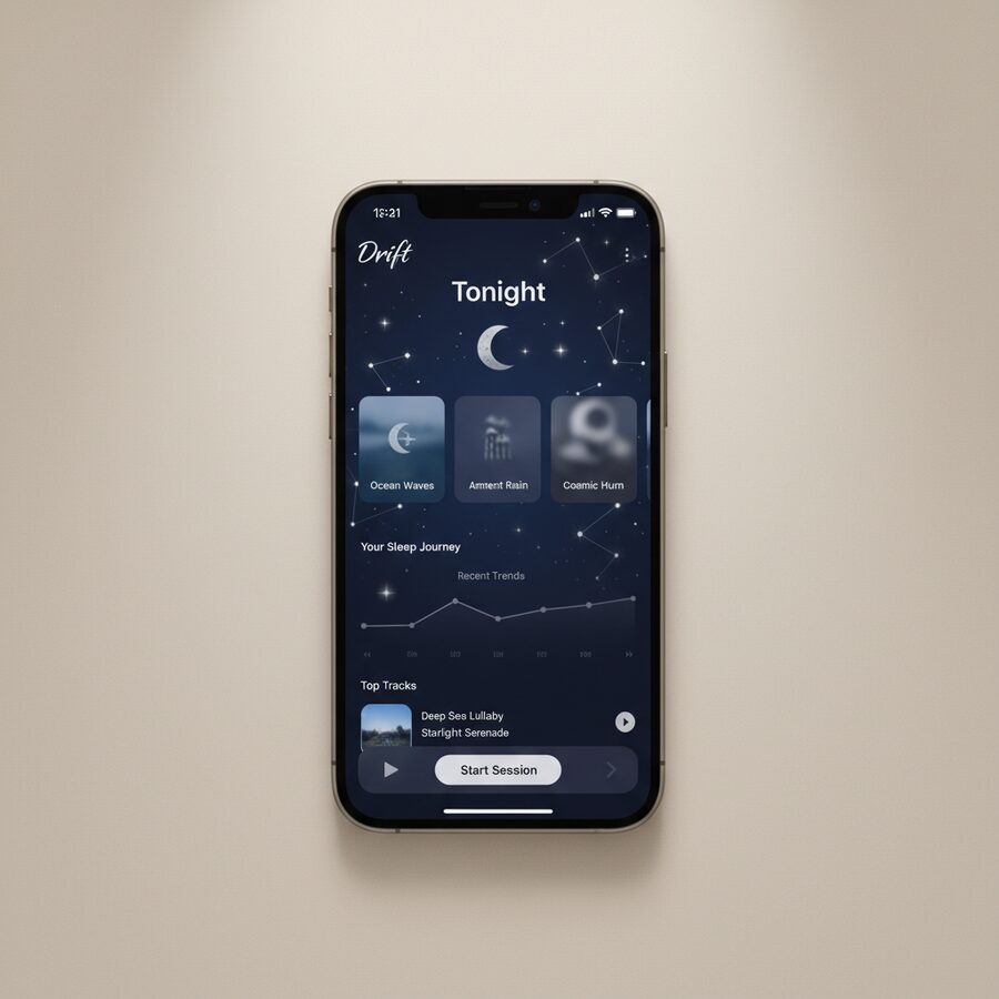 Drift — Sleep Sounds mobile app mockup