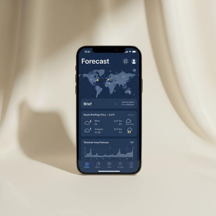 Forecast — Aviation Weather mobile app mockup